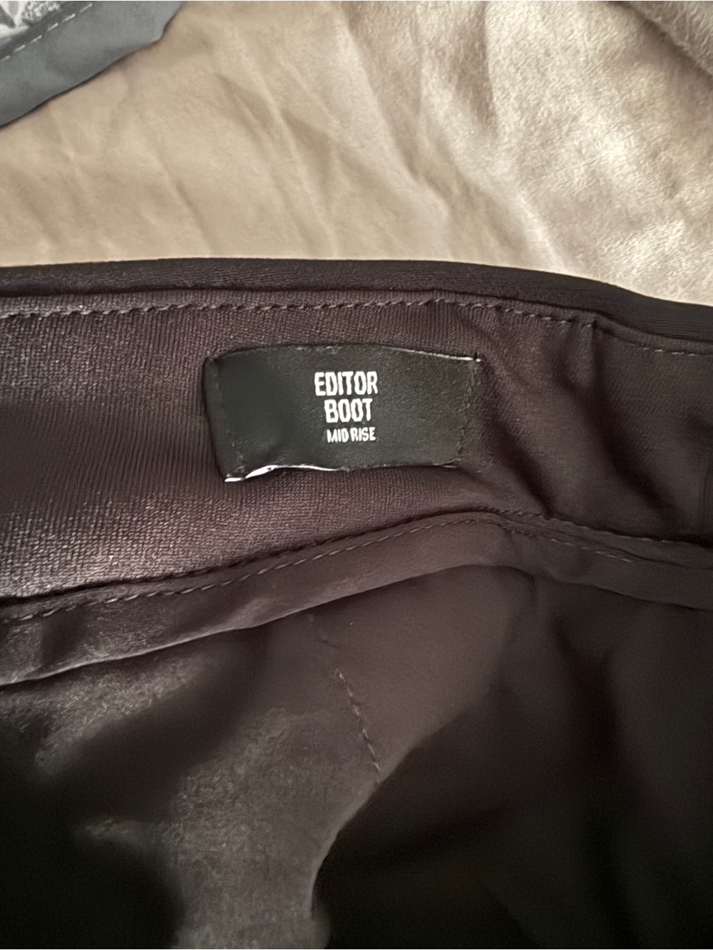 Express Editor Boot Mid Rise Black Dress Pants - Picture 6 of 6